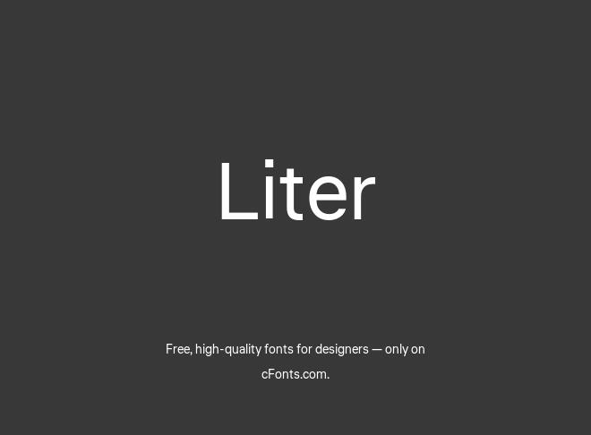 Liter Font