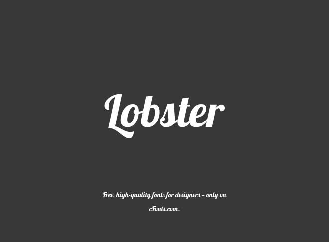 Lobster Font