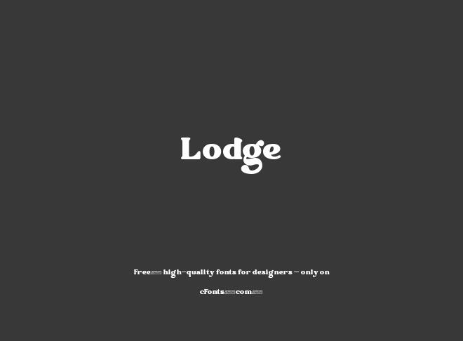 Lodge Font