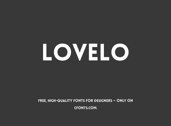 Lovelo Font
