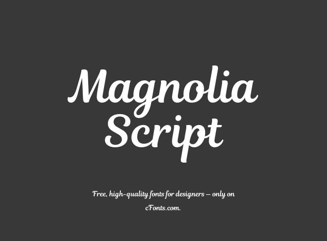 Magnolia Script Font