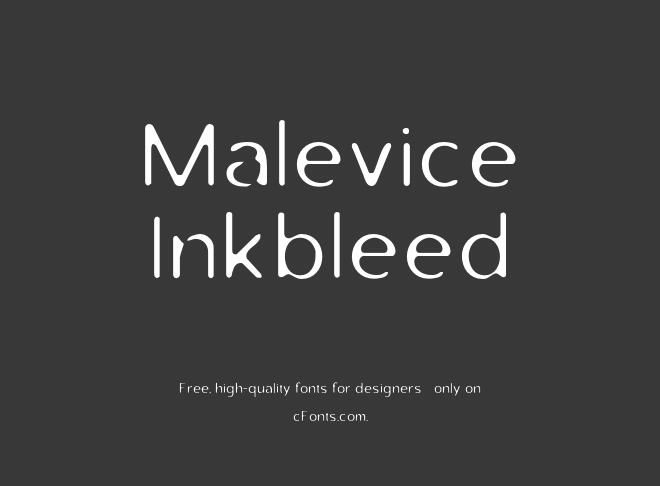 Malevice Inkbleed Font Family