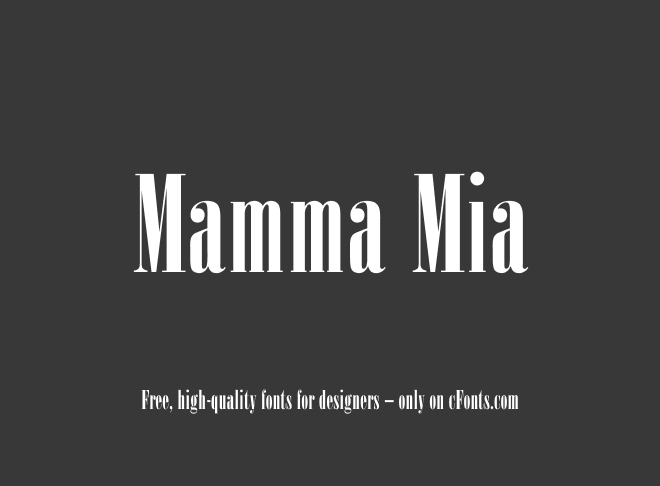 Mamma Mia Font