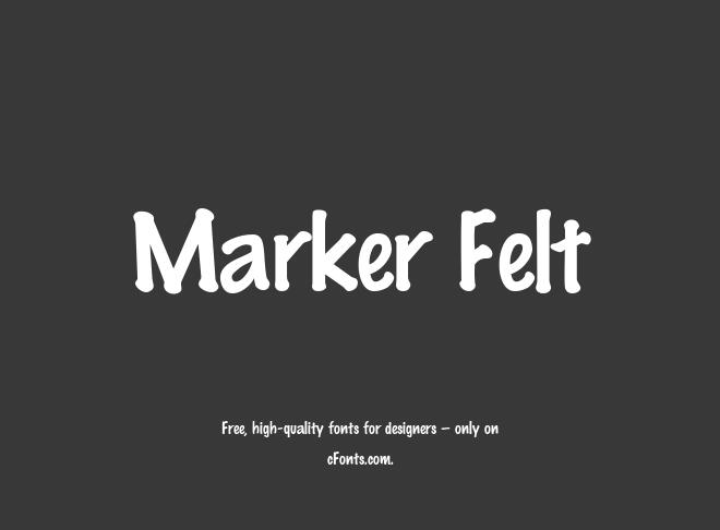 Marker Felt Font