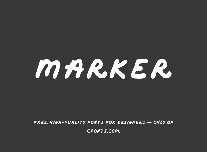 Marker Font