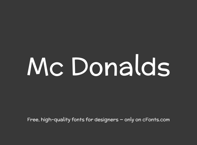 Mc Donalds Font