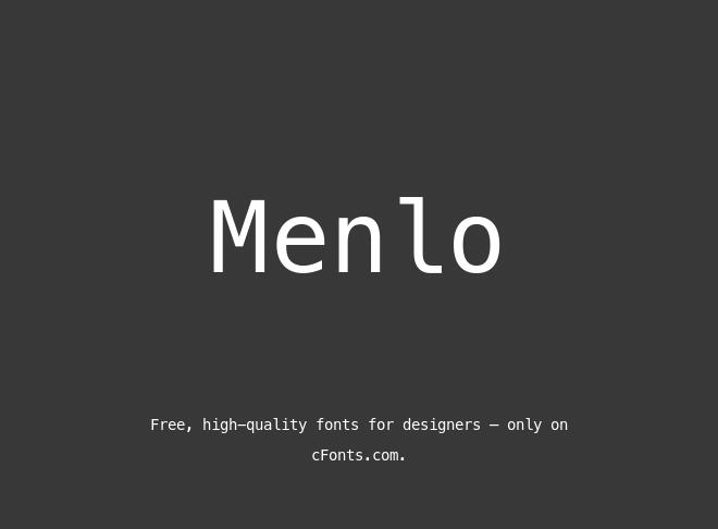 Menlo Font