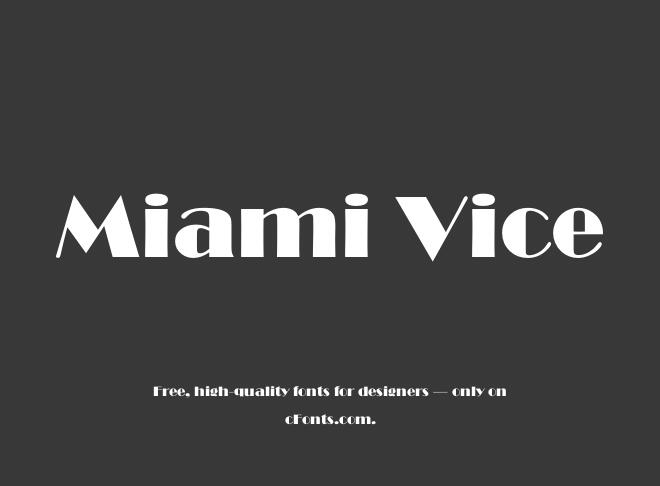 Miami Vice Font