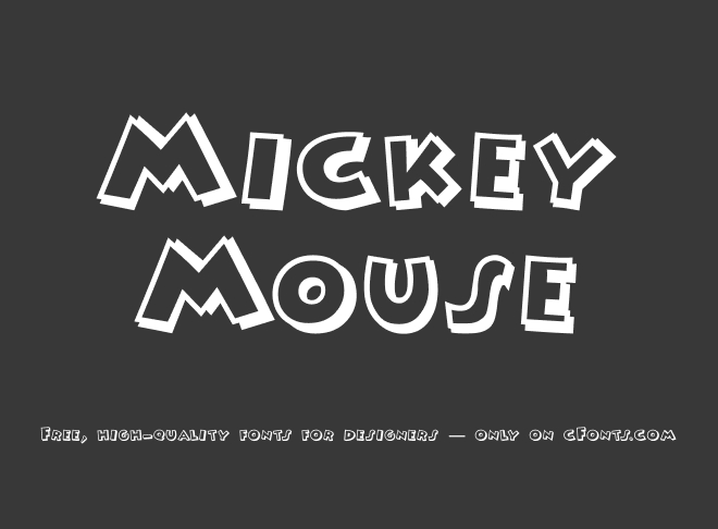 Mickey Mouse Font
