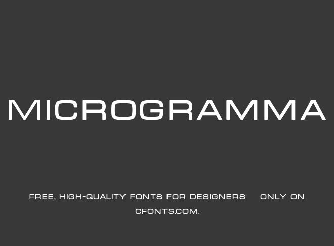 Microgramma Font