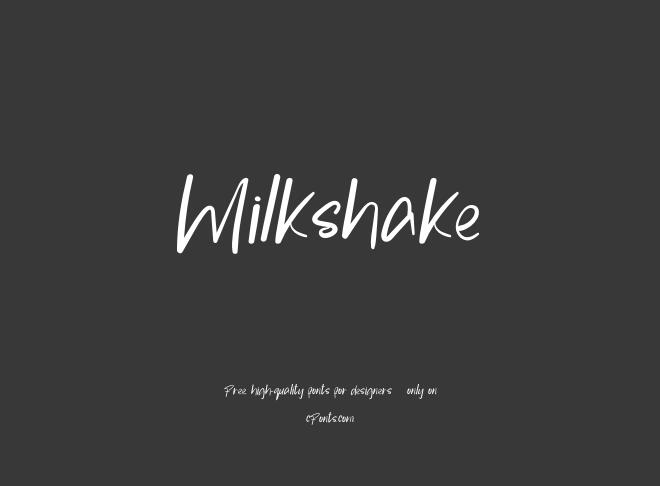Milkshake Font