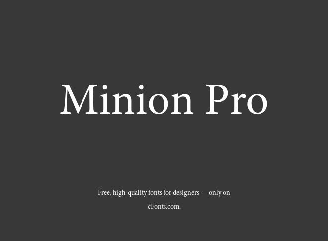 Minion Pro Font