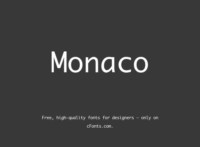 Monaco Font