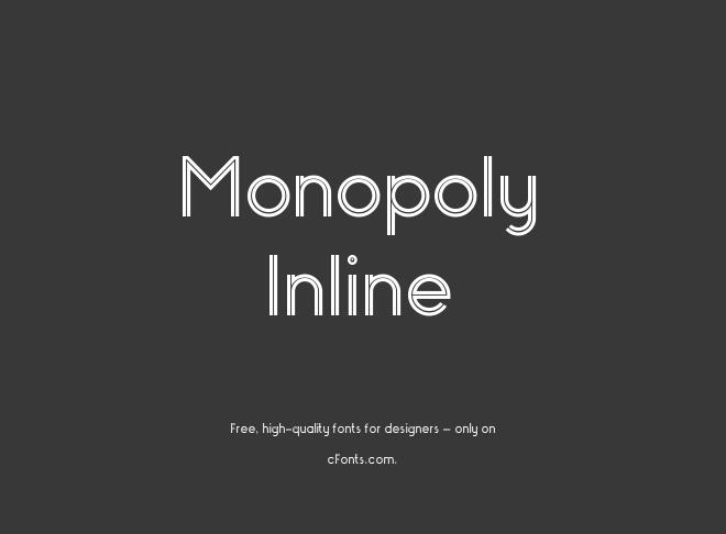 Monopoly Inline Font