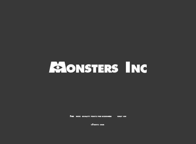 Monsters Inc Font
