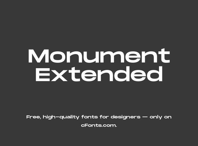 Monument Extended Font Family