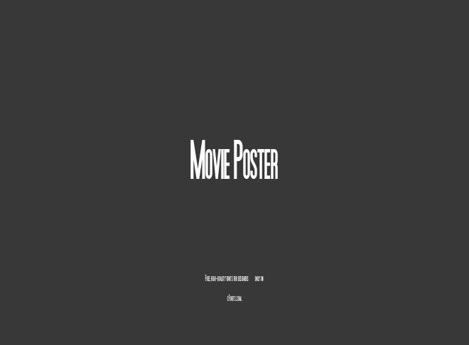 Movie Poster Font