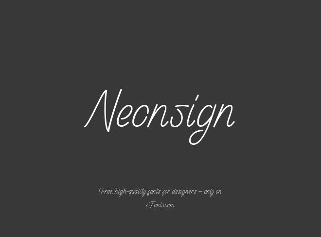 Neonsign Font