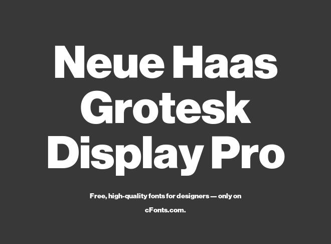 Neue Haas Grotesk Display Pro Font