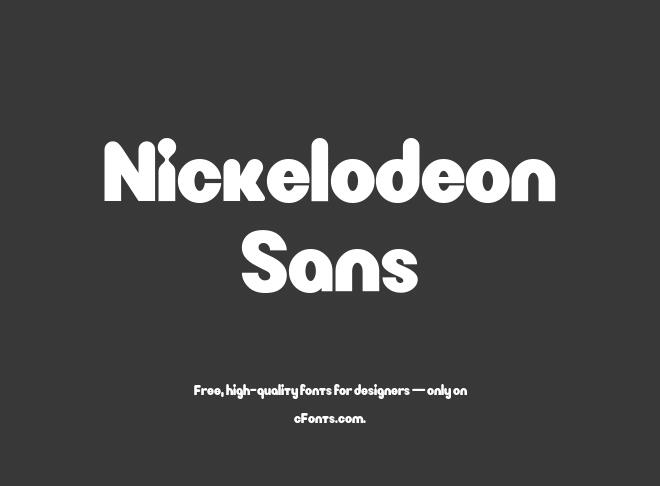 Nickelodeon Sans Font