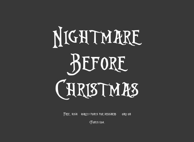 Nightmare Before Christmas Font