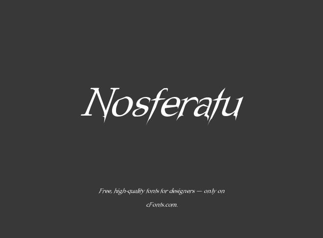 Nosferatu Font
