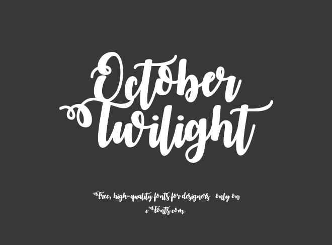 October Twilight Font
