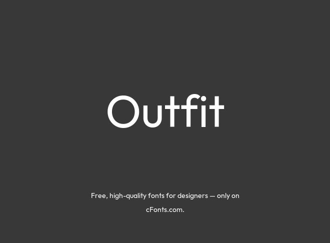 Outfit Font