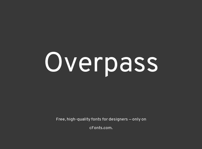 Overpass Font
