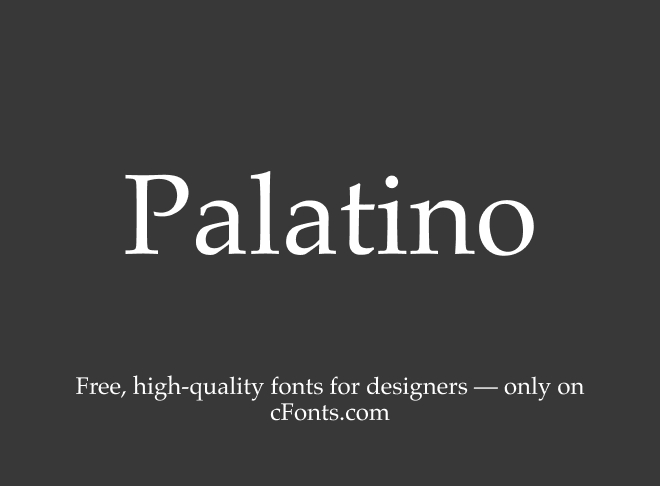 Palatino Font