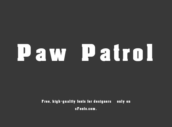 Paw Patrol Font