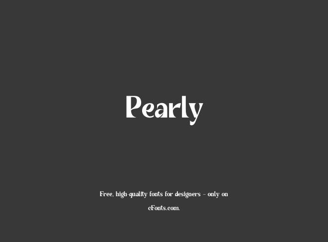 Pearly Font