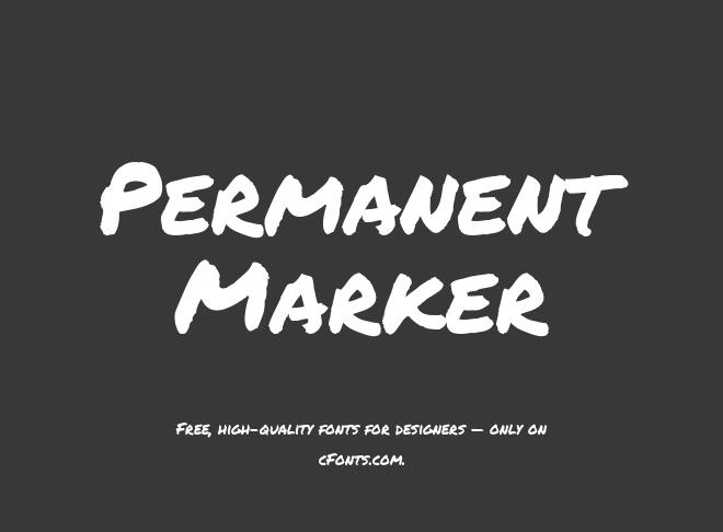 Permanent Marker Font
