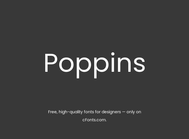 Poppins Font