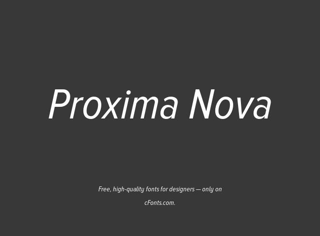 Proxima Nova Font