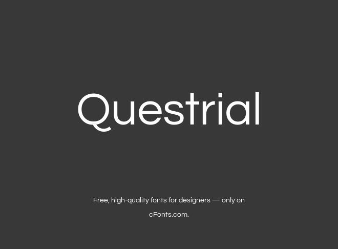 Questrial Font