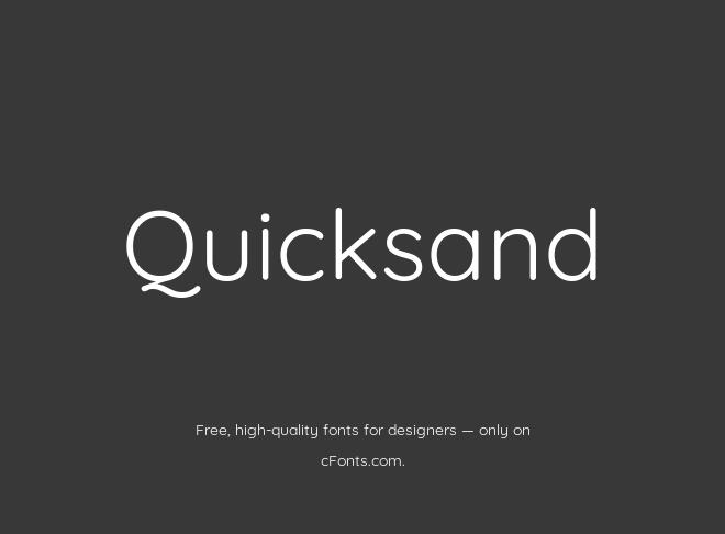 Quicksand Font
