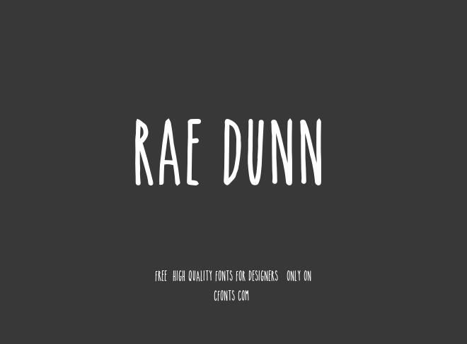 Rae Dunn Font