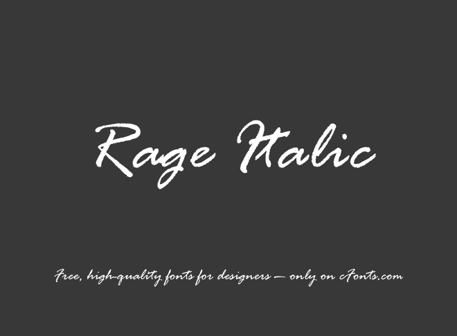 Rage Italic Font