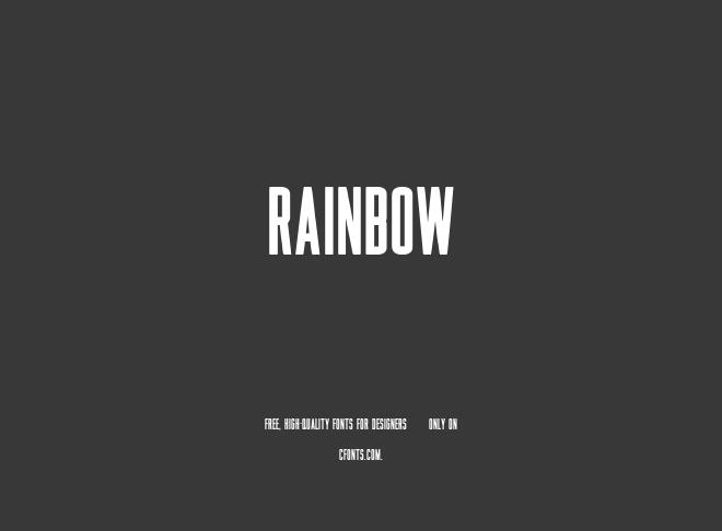 Rainbow Font