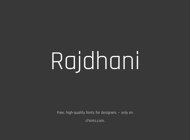 Rajdhani Font
