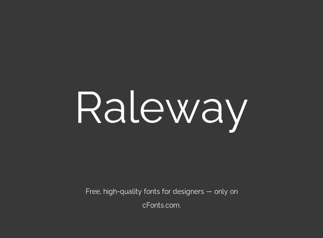 Raleway Font
