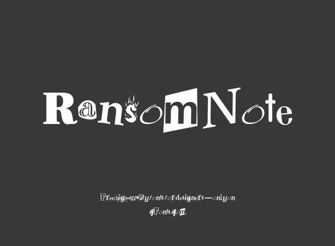 Ransom Note Font