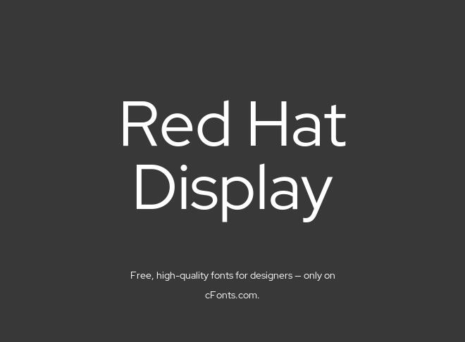 Red Hat Display Font