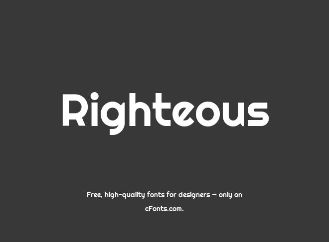 Righteous Font