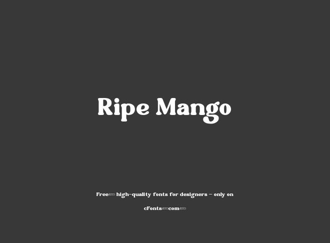 Ripe Mango Font