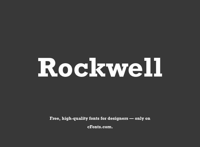 Rockwell Font
