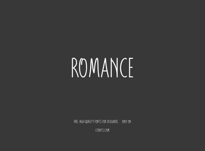 Romance Font