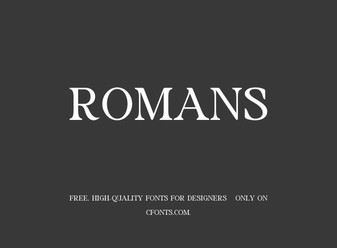 Romans Font