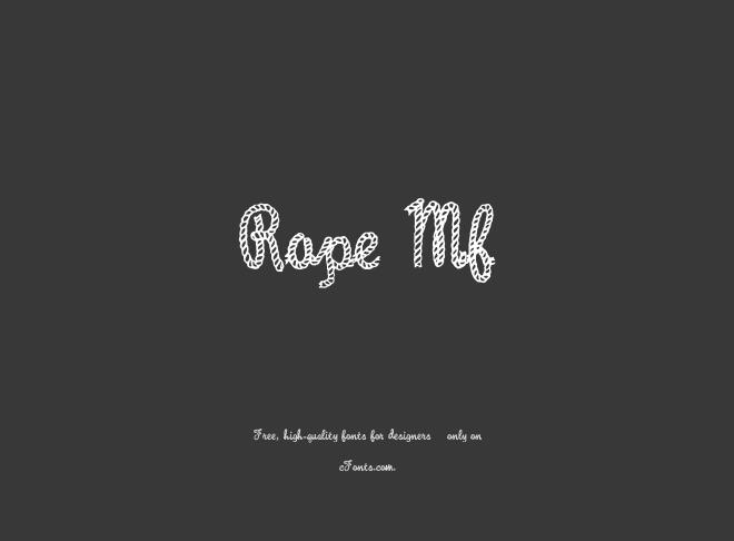 Rope Mf Font